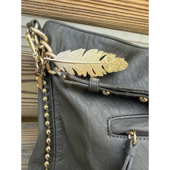 Jessica Simpson Camille Studded Hobo Bag Charcoal Gray $108 MSRP - Picture 8 of 12